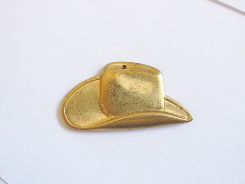 (image for) Cowboy hat raw brass - #VINS14 - Click Image to Close